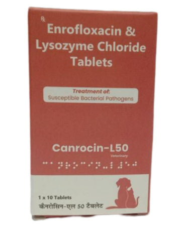 Canicon: Canrocin-L50 - Enrofloxacin & Lysozyme Chloride Tablets